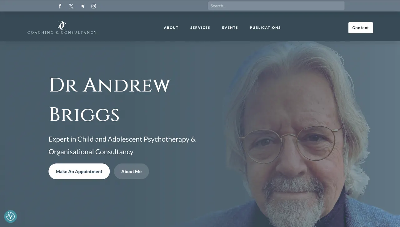 Coaching & Consultancy website screenshot