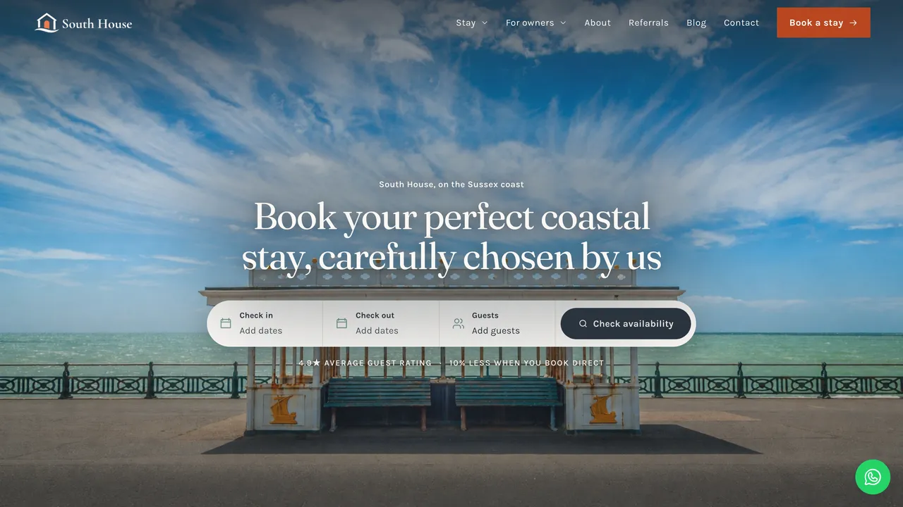 South House site mockup