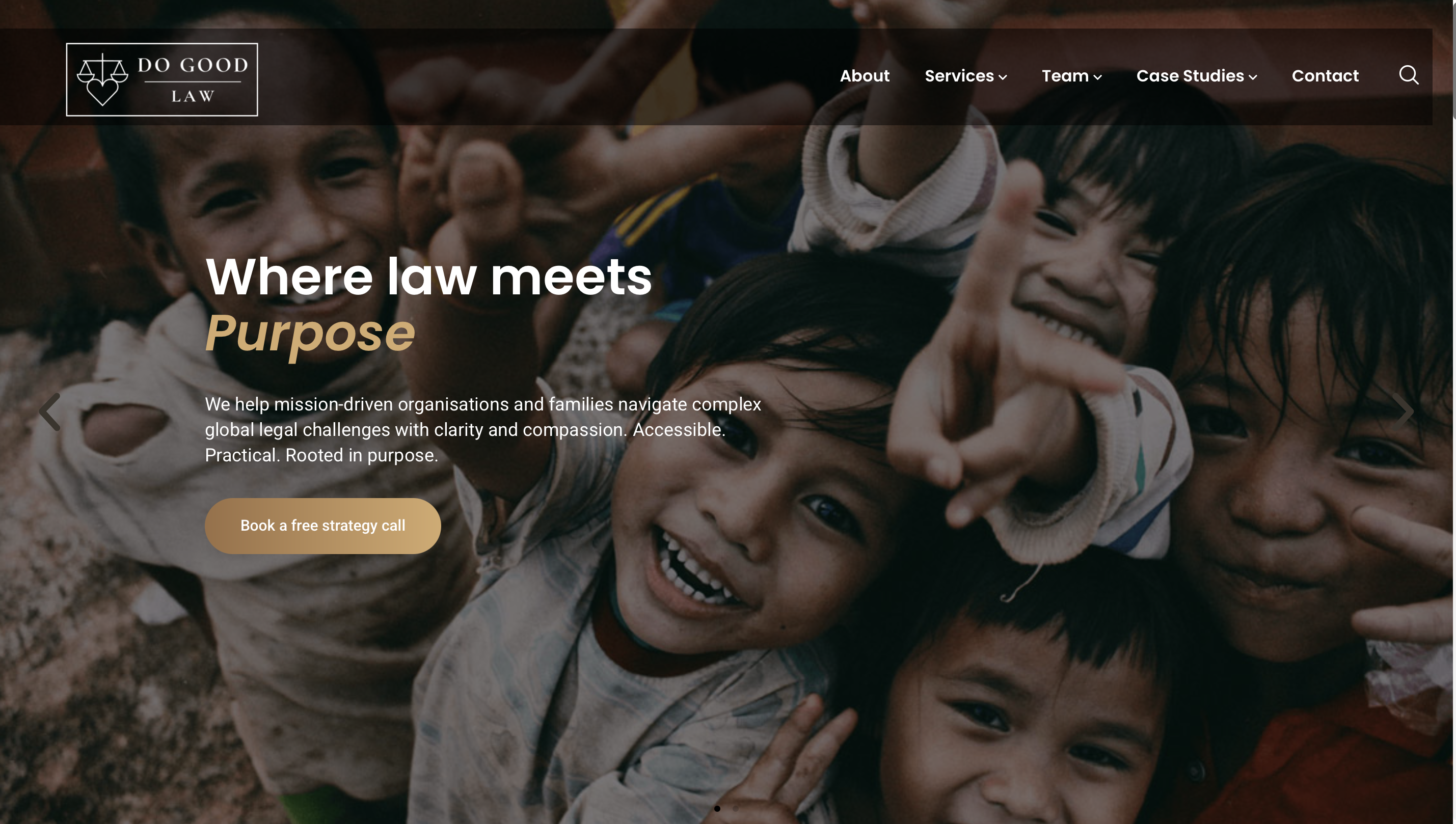 Do Good Law website homepage