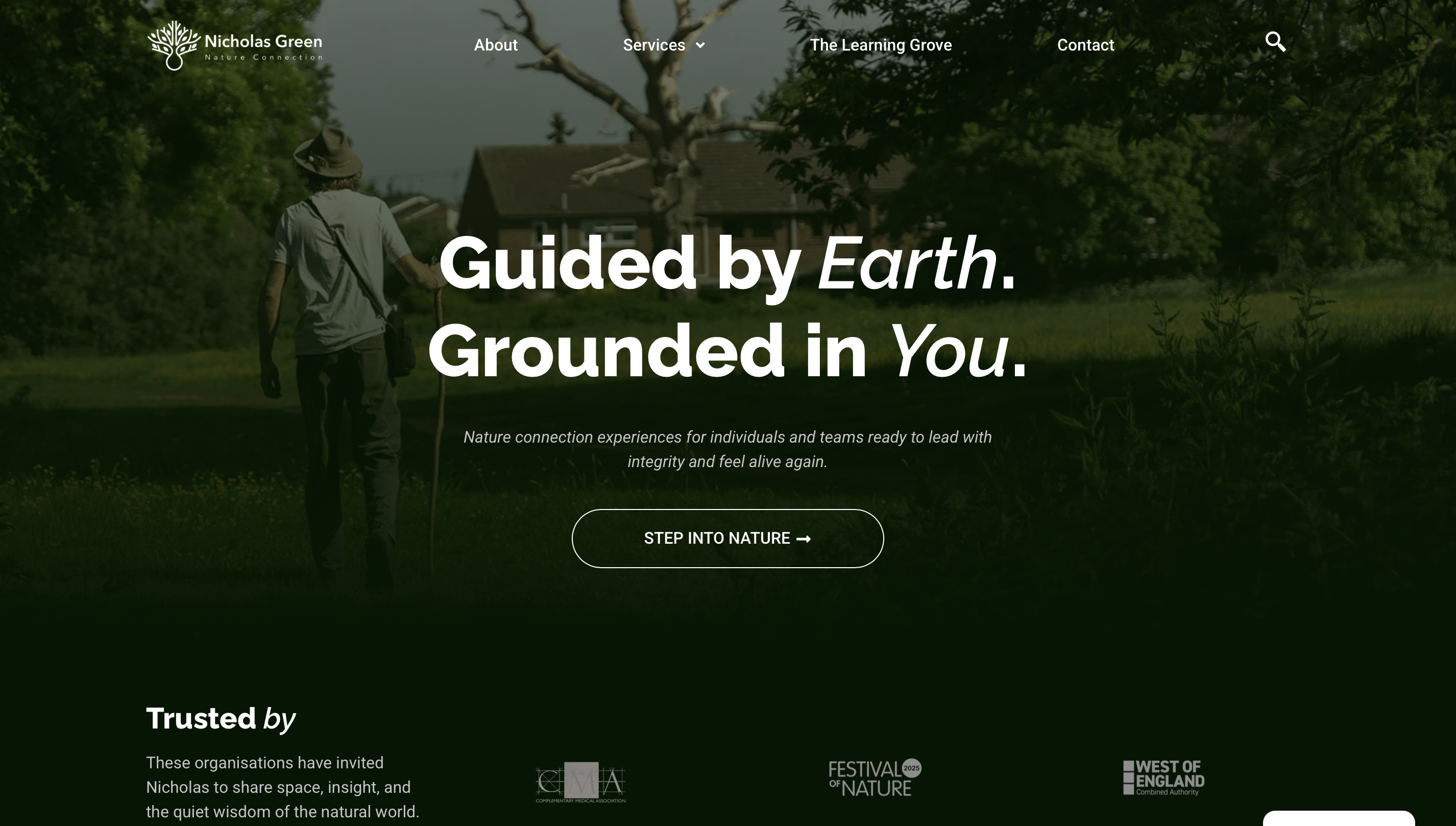 Nicholas Green Nature Connection website homepage